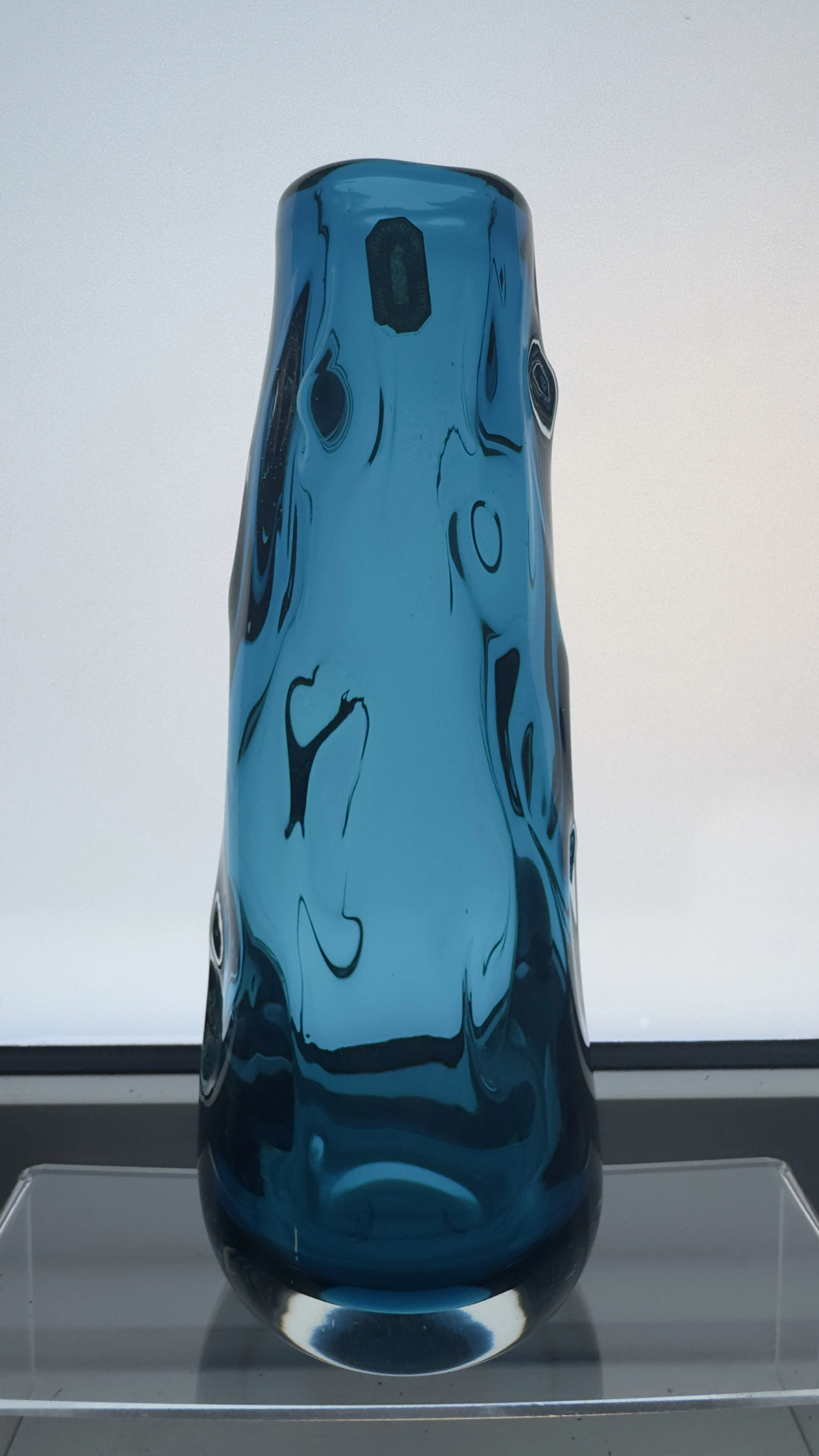 Tall Kingfisher Knobbly Vase